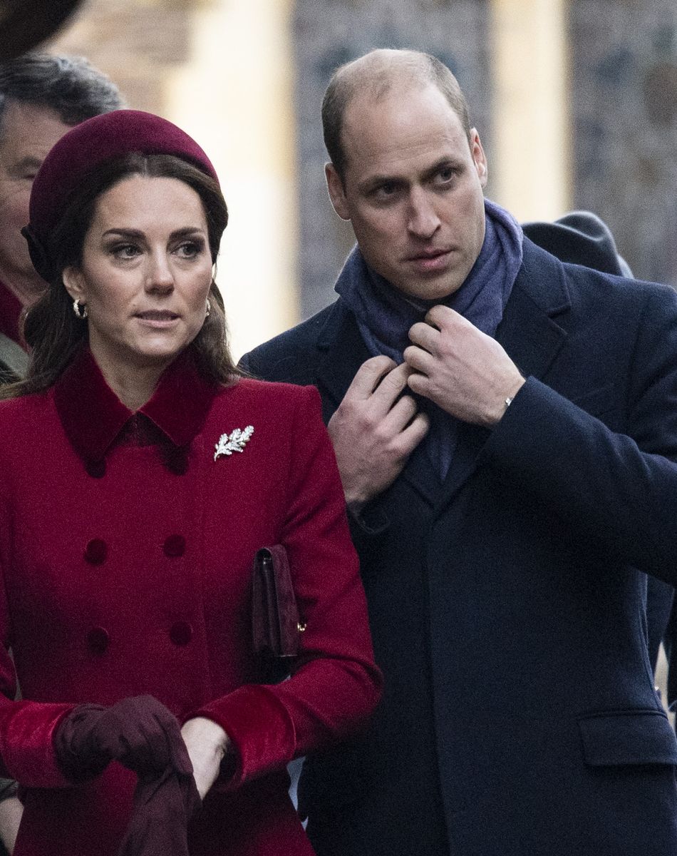 Le prince William, duc de Cambridge, Catherine Kate Middleton, la duchesse de Cambridge - La famille royale britannique se rend à la messe de Noël à l'église Sainte-Marie-Madeleine à Sandringham.