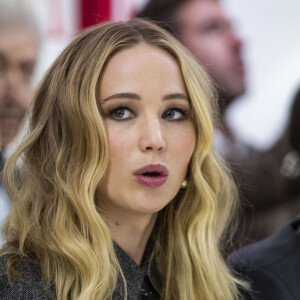 Jennifer Lawrence lors du Front Row du défilé de mode prêt-à-porter automne-hiver 2019/2020 "Christian Dior" au Musée Rodin à Paris le 26 février 2019. © Olivier Borde / Bestimage 