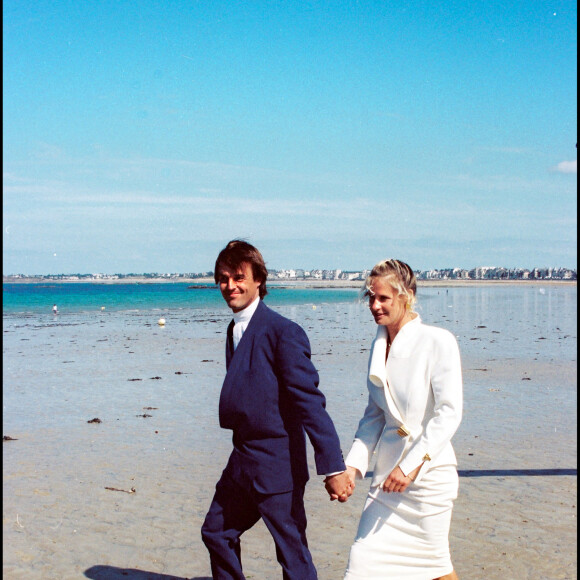 Mariage de Nicolas Hulot et Isabelle Patissier à Saint-Malo en 1993