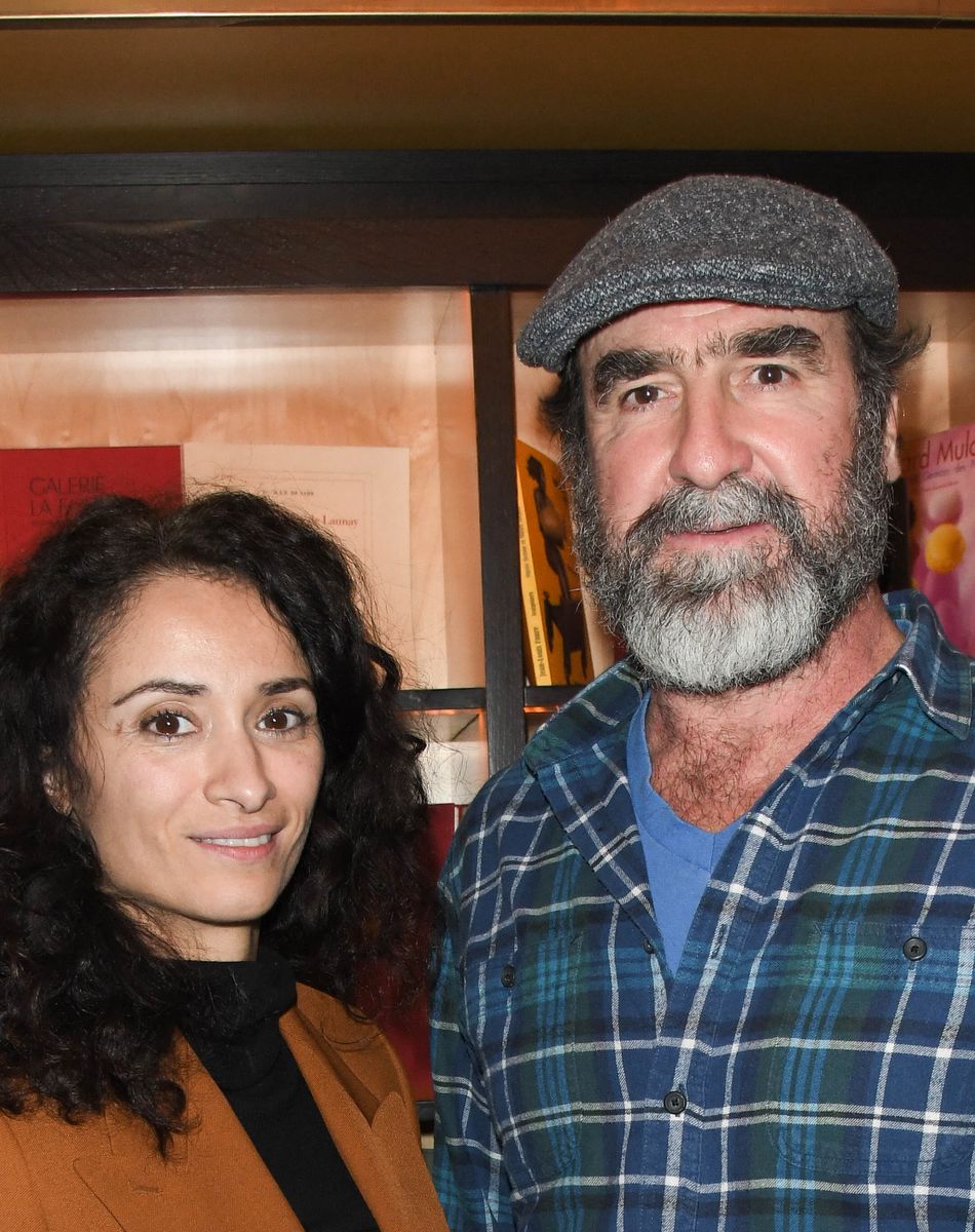 Rachida Brakni et Eric Cantona - Conférence de presse de la série "Le voyageur: La permission de minuit" au restaurant Les Editeurs à Paris. Le 25 février 2020. © Coadic Guirec/bestimage