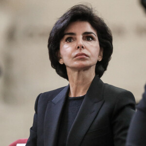 Rachida Dati durant la Commémoration du quarantième anniversaire de l'abolition de la peine de mort, au Panthéon à Paris. © Stéphane Lemouton / Bestimage