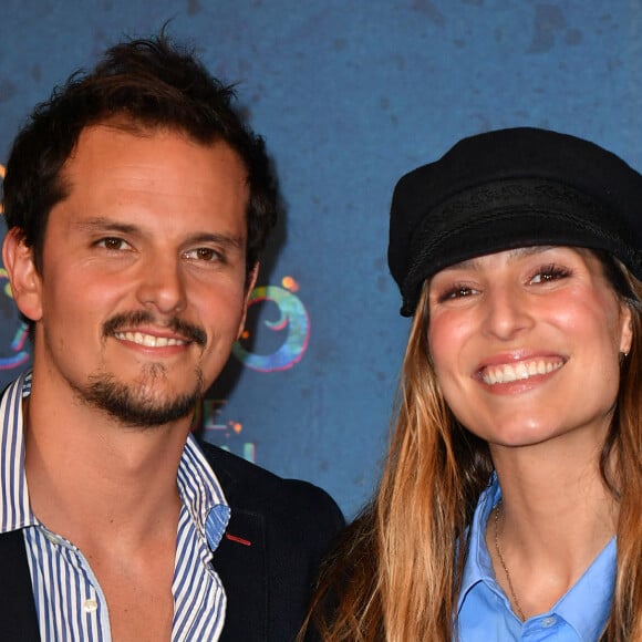 Juan Arbelaez et sa femme Laury Thilleman (Miss France 2011) - Avant-première du film "Encanto" de Disney au Grand Rex à Paris le 19 novembre 2021. © Veeren/Bestimage