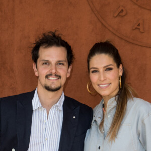 Laury Thilleman (Miss France 2011) et son compagnon le chef cuisinier Juan Arbelaez au village lors des internationaux de tennis de Roland Garros à Paris, France, le 1 juin 2019. © Jacovides-Moreau/Bestimage 