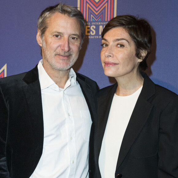 Exclusif - Antoine de Caunes et sa femme Daphné Roulier - Photocall du dîner de gala Séries Mania à l'hôtel Salomon de Rothschild à Paris, France, le 30 janvier 2019. © Olivier Borde/Bestimage 