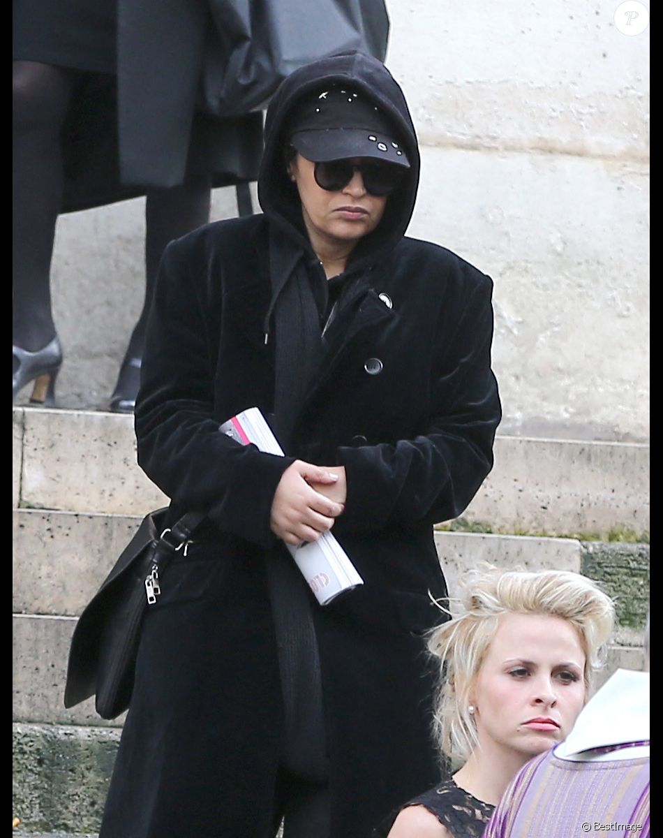 La chanteuse Lââm - Obsèques du compositeur Nicolas Skorsky en l'église Saint-Roch à Paris, le 7 novembre 2014.