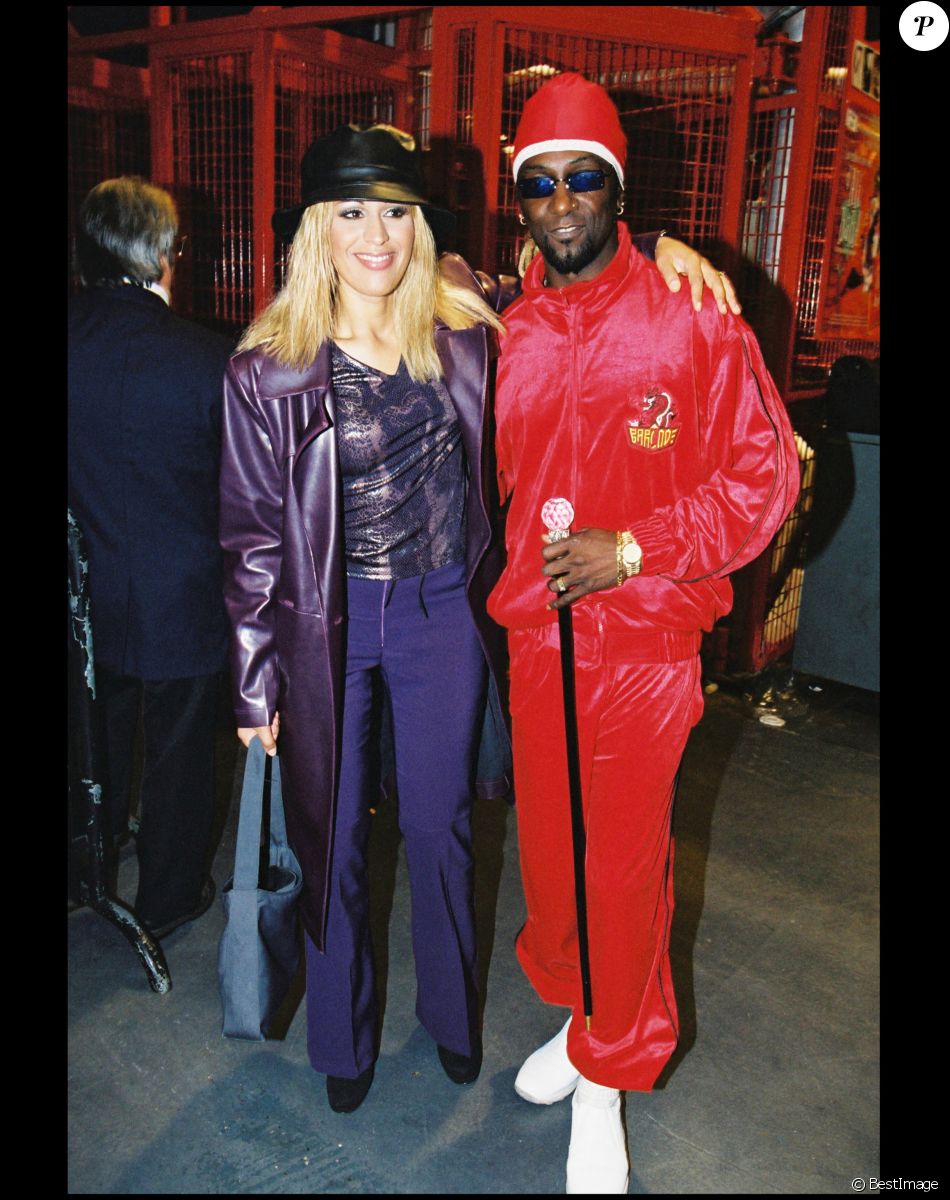 Robert Suber et Lââm à la générale du spectacle "Ali Baba", à Paris, en 2000.