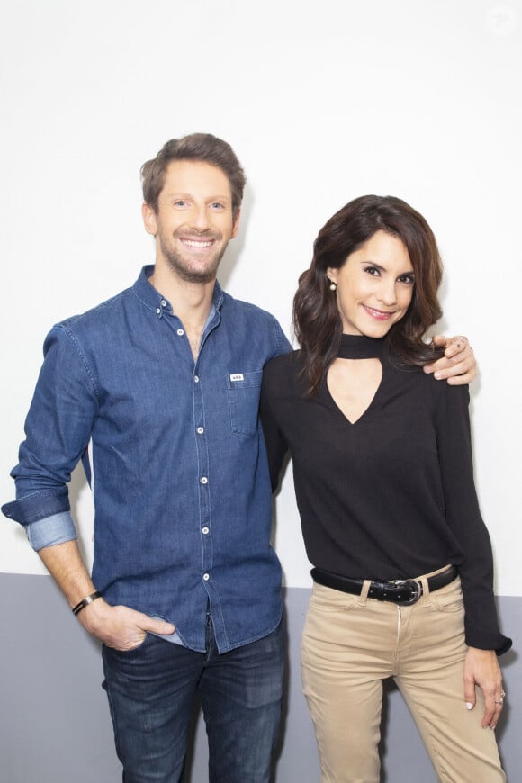 Exclusif - Romain Grosjean et sa femme Marion Jollès - Backstage de l'émission On Est En Direct (OEED) du samedi 20/11/2021, présentée par L.Salamé et L.Ruquier - Paris 20/11/2021 - © Jack Tribeca / Bestimage