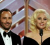 Tom Ford et Lady Gaga lors de la 73e édition des Golden Globes au Beverly Hilton. Beverly Hills, Los Angeles, le 10 janvier 2016.