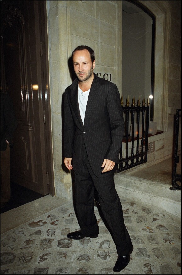 Tom Ford, ancien directeur artistique de la maison Gucci, à Paris en octobre 2002.
