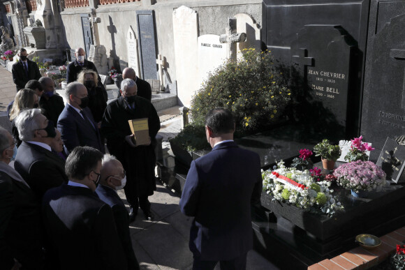Hommage rendu à Joséphine Baker au cimetière de Monaco le 29 novembre 2021, avant sa "panthéonisation" le 30 novembre à Paris.