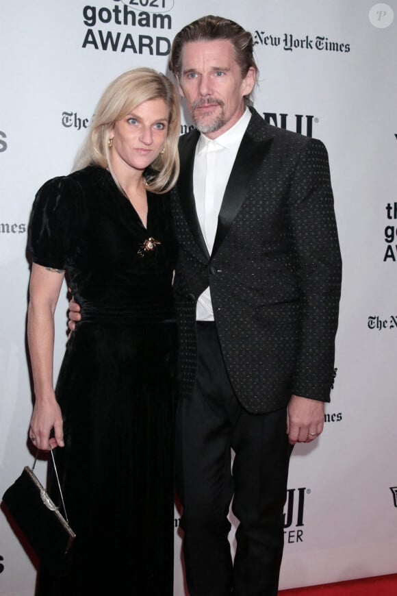 Ethan Hawke et sa femme Ryan - Gotham Awards au Cipriano Wall Street de New York. Le 29 novembre 2021.