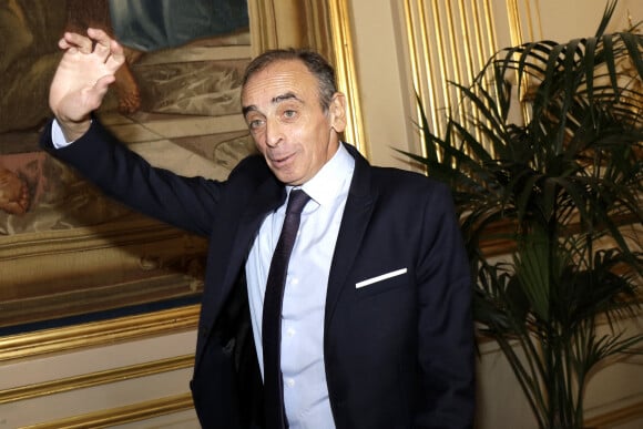 Portrait de Eric Zemmour à Paris lors d'une intervention au Cercle de l'Union interalliée le 18 novembre 2021.