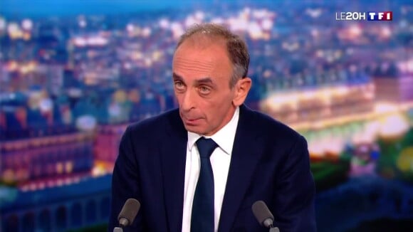 Intervention d'Eric Zemmour sur le plateau de TF1 pour le journal télévisé de 20h, le soir-même de sa déclaration officielle de candidature pour les présidentielles 2022