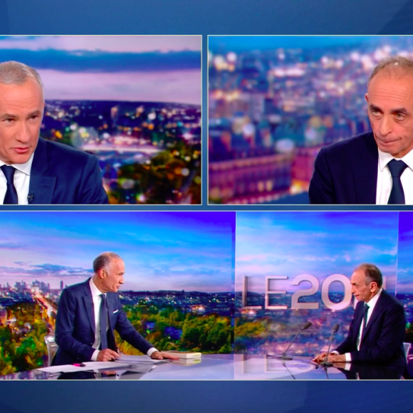 Intervention d'Eric Zemmour sur le plateau du journal télévisé de 20h de TF1