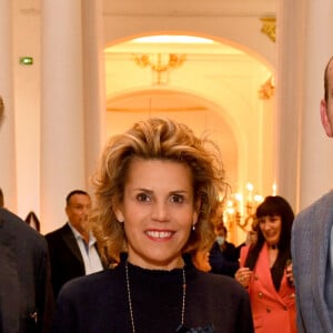 Exclusif - Robert Roux, adjoint au maire de Nice délégué à la culture, Laura Tenoudji Estrosi et Lionel Servant, le directeur de l'hôtel Negresco, lors de l'inauguration de la boutique de l'Hôtel Negresco "Jeanne" à Nice, le 29 novembre 2021. © Bruno Bebert/Bestimage