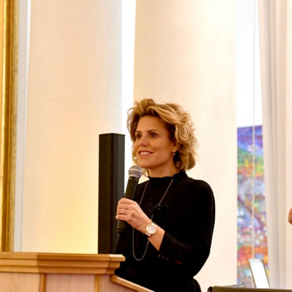 Exclusif - Laura Tenoudji Estrosi et Lionel Servant, le directeur de l'hôtel Negresco, lors de l'inauguration de la boutique de l'Hôtel Negresco "Jeanne" à Nice, le 29 novembre 2021. © Bruno Bebert/Bestimage