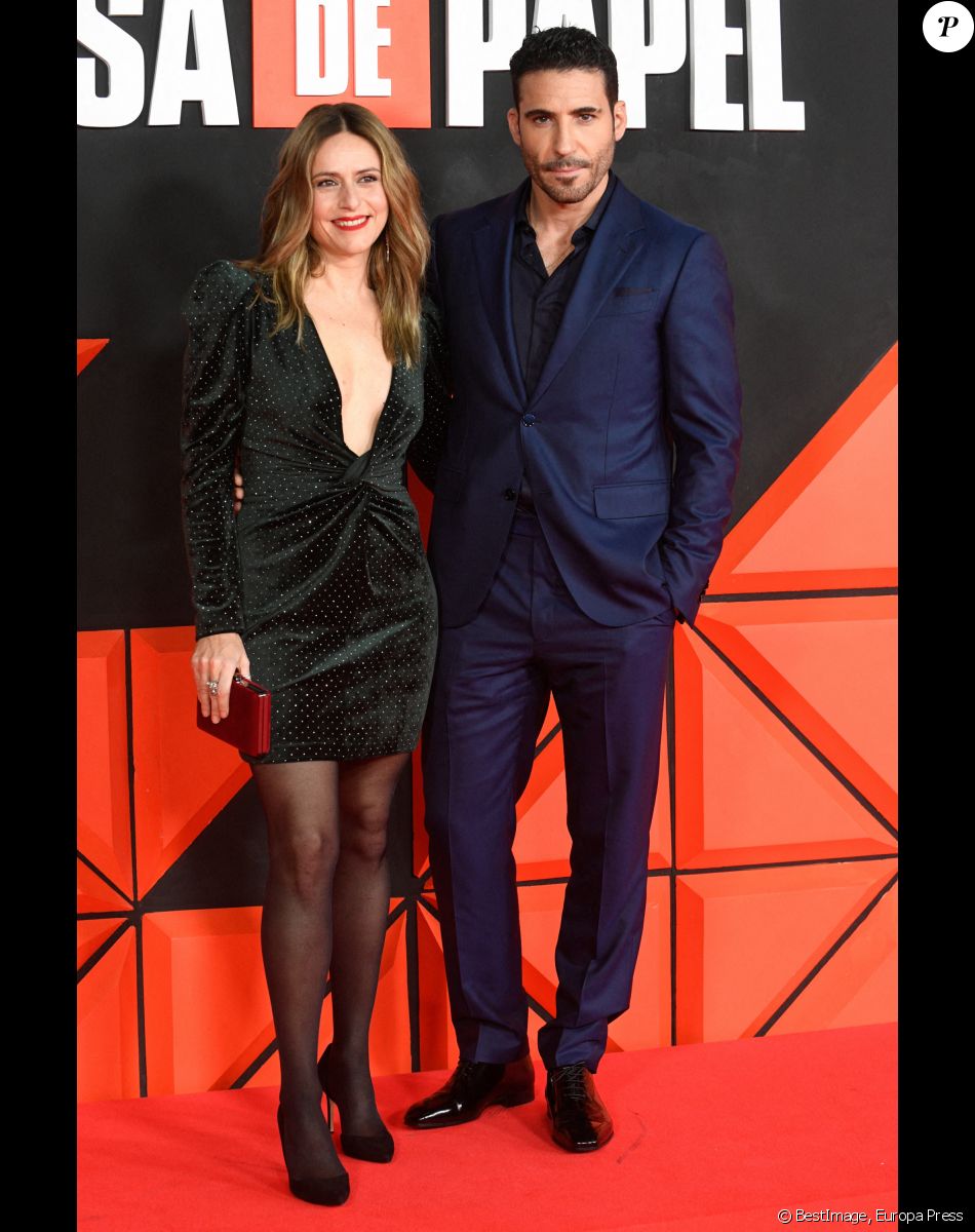 Miguel Ángel Silvestre et Itziar Ituño à la première de la série "La Casa De Papel - Saison Finale" à Madrid, le 30 novembre 2021.