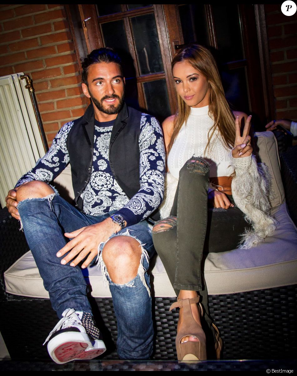 Exclusif - Nabilla et Thomas au MGM Café à Bruxelles. Septembre 2014.