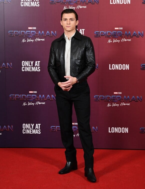 Tom Holland à l'avant-première du film "Spider-Man: No Way Home" à Londres, le 5 décembre 2021.