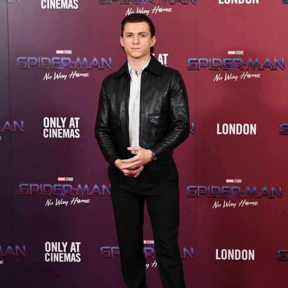 Tom Holland à l'avant-première du film "Spider-Man: No Way Home" à Londres, le 5 décembre 2021.