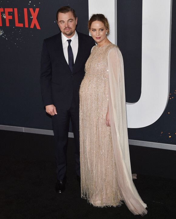 Leonardo DiCaprio, Jennifer Lawrence - Les célébrités arrivent à la première de "Don't Look Up" (Netflix) à New York, le 5 décembre 2021. 