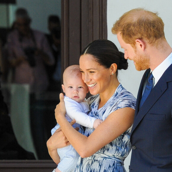 Le prince Harry, duc de Sussex, et Meghan Markle, duchesse de Sussex, avec leur fils Archie ont rencontré l'archevêque Desmond Tutu et sa femme à Cape Town, Afrique du Sud. Le 25 septembre 2019