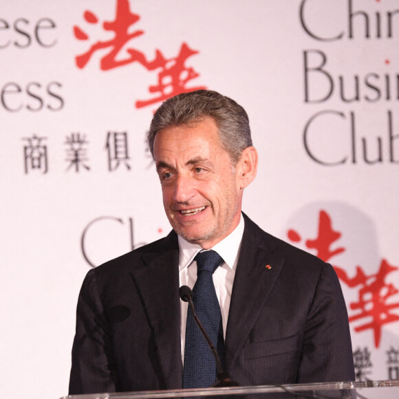 L'ancien président Nicolas Sarkozy - Déjeuner du Chinese Business Club en l'honneur de l'ancien président N.Sarkozy au restaurant de l'hôtel The Westin Paris Vendôme à Paris, France, le 8 novembre 2021