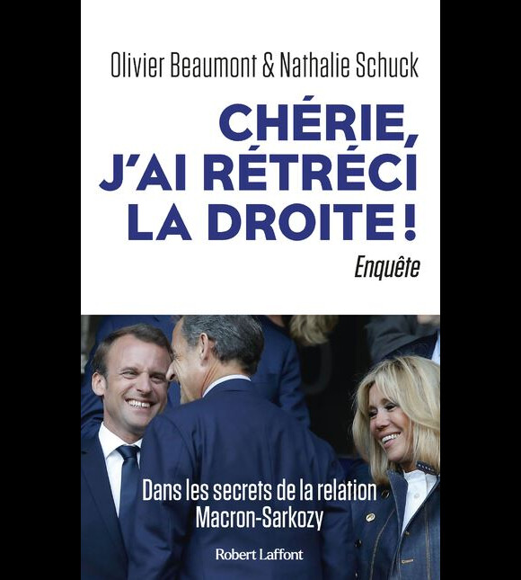 Le livre Chéri j'ai rétréci la droite - dans les secrets de la relation Sarkozy/Macron, d'Olivier Beaumont et Nathalie Schuck (éditions Robert Laffont)