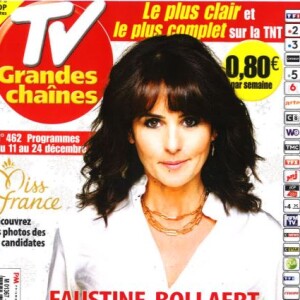 Faustine Bollaert en Une de "TV Grandes Chaînes", édition du 6 décembre 2021
