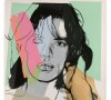 Mick Jagger par Andy Warhol, en 1975. Collection de 5 sérigraphies vendues par la maison Ferri pour Drouot Paris, le 17 décembre 2021.