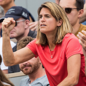 Amélie Mauresmo dans les tribunes lors des internationaux de tennis de Roland Garros à Paris, France. © Jacovides-Moreau/Bestimage