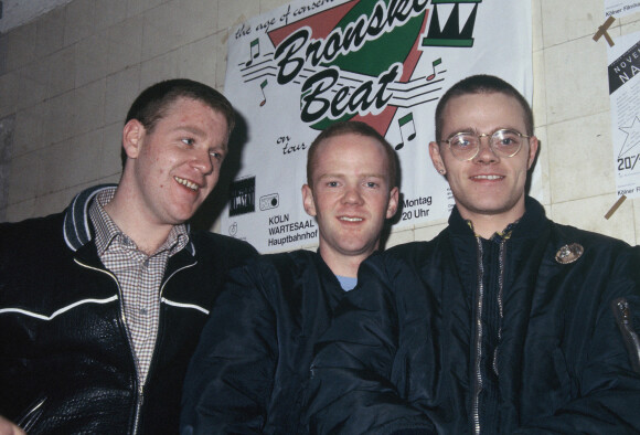 Archives - Steve Bronski, Larry Steinbachek et Jimmy Somerville du groupe Bronski Beat en 1990 à Cologne.