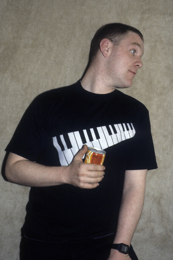 Steve Bronski , du groupe Bronski Beat - Photoshoot chez PolyGram Records. Londres, le 26 juin 1984.