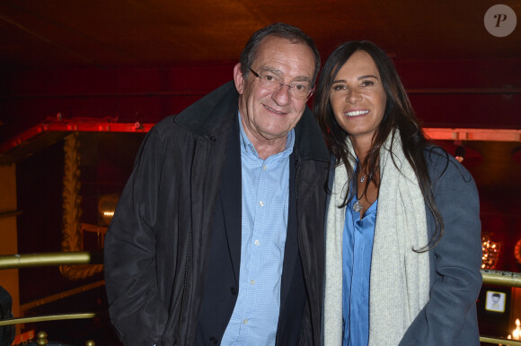 Exclusif - Jean-Pierre Pernaut et sa femme Nathalie Marquay - Les célébrités assistent au One Woman Show de l'humoriste E.Poux "Le syndrome du Playmobil" au Casino de Paris, France, le 15 avril 2019. © Giancarlo Gorassini/Bestimage