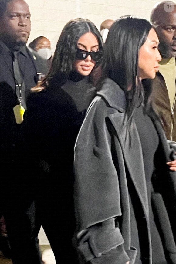 Exclusif - Kim Kardashian assiste au concert caritatif "Free Larry Hoover" de Kanye West et Drake au Memorial Coliseum à Los Angeles, le 9 décembre 2021.