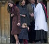 Catherine (Kate) Middleton, duchesse de Cambridge, la princesse Charlotte de Cambridge, Carole Middleton et Michael Middleton - Cette année, le duc et la duchesse de Cambridge n'ont pas rejoint le reste de la famille royale britannique à Sandringham. Ils ont réveillonné à Englefield, Berkshire, Royaume Uni, chez les Midlleton et sont allés en famille à la messe de Noël ce dimanche 25 décembre 2016 dans l'église où Pippa Middleton se mariera en mai prochain.