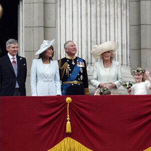Michael Middleton, Carole Middleton, le prince Charles et Camilla Parker-Bowles, duchesse de Cornouailles - Mariage de Kate Middleton et du prince William d'Angleterre à Londres. Le 29 avril 2011