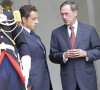 Nicolas Sarkozy et Claude Guéant lors d'un déjeuner de travail à l'Elysée