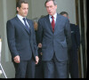 Nicolas Sarkozy et Claude Guéant lors d'un déjeuner de travail à l'Elysée en 2010