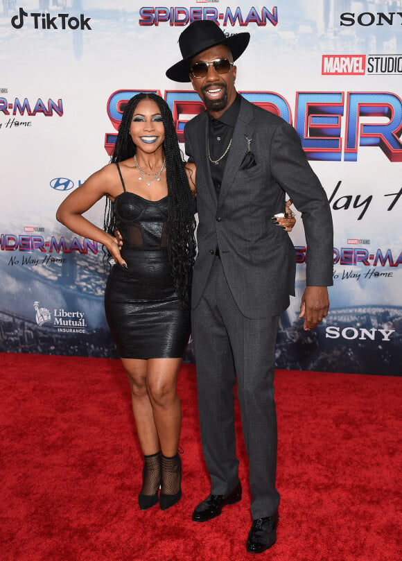 J.B. Smoove et son épouse Shahidah Omar à l'avant-première du film "Spider-Man: No Way Home" aux Regency Village and Bruin Theatres. Los Angeles, le 13 décembre 2021.