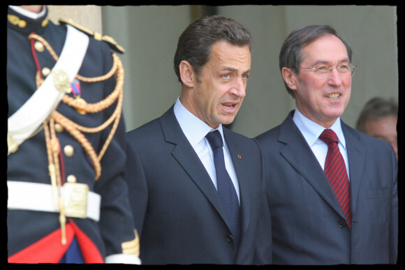 Nicolas Sarkozy et Claude Guéant au Palais de l' Elysée, à Paris le 21 mai 2008. © Alain Guizard/Bestimage