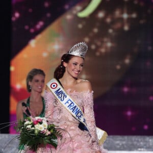 Delphine Wespiser, Miss Alsace, est élue Miss France 2012. Brest, le 3 décembre 2011.