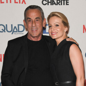 Thierry Ardisson et sa femme Audrey Crespo-Mara à l'avant-première de série télévisé TF1 "Le Bazar de la Charité" au Grand Rex à Paris, France