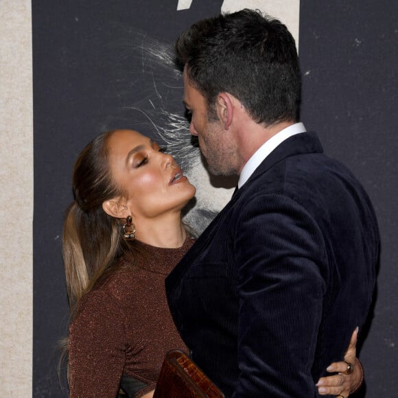 Ben Affleck et Jennifer Lopez à l'avant-première du film "Le Dernier Duel" au Rose Theater at Jazz at Lincoln Center. New York, le 9 octobre 2021.