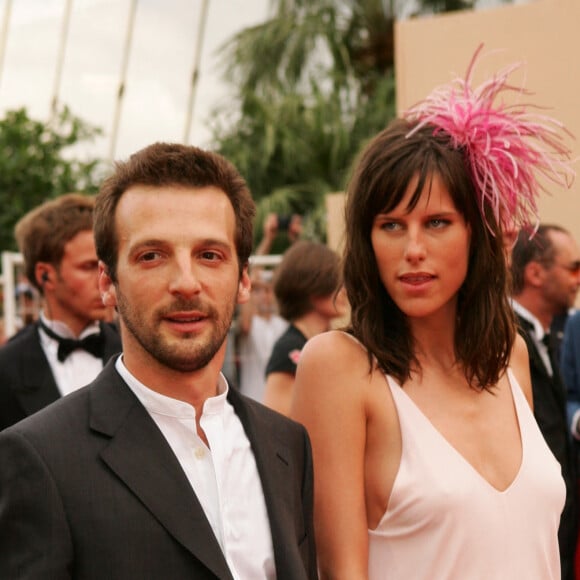 Mathieu Kassovitz et Aurore Lagache lors du 57ème Festival International du Film de Cannes, le 14 mai 2004.