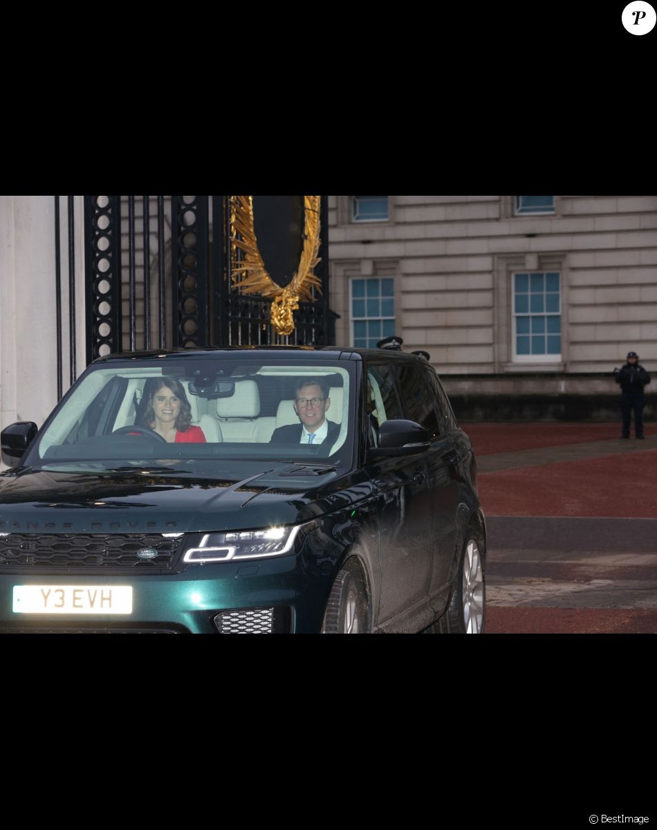 La princesse Eugenie, duchesse d'York - Les membres de la famille royale à la sortie du déjeuner de Noël au palais de Buckingham à Londres le 18 décembre 2019.