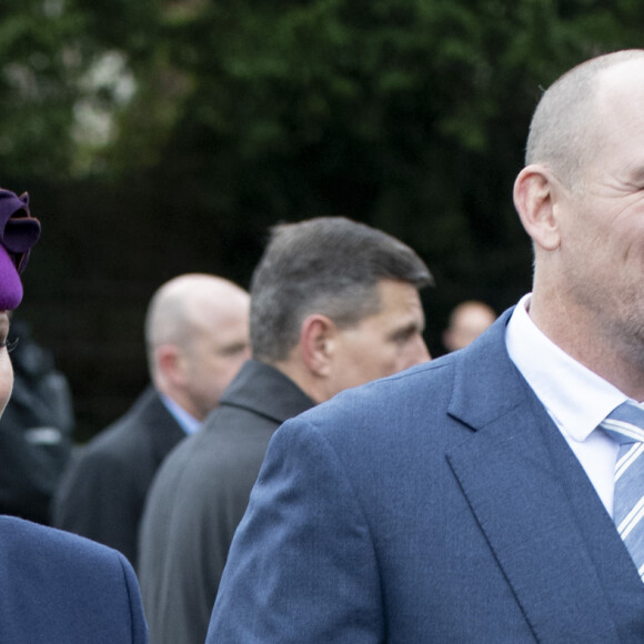 Zara Tindall, Mike Tindall - La famille royale britannique se rend à la messe de Noël à l'église Sainte-Marie-Madeleine à Sandringham, le 25 décembre 2018.