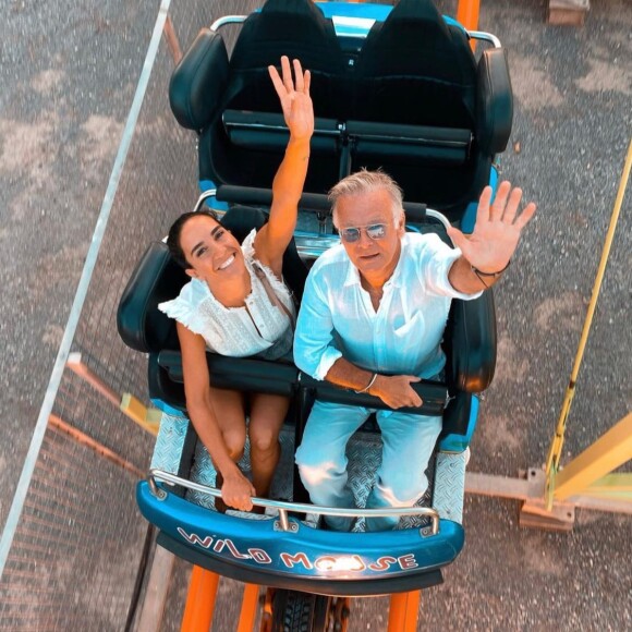 Franck Dubosc et sa femme, Danièle à Antibes.