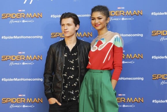 Tom Holland et Zendaya - Photocall du film "Spiderman" à Barcelone, Espagne, le 18 juin 2017.