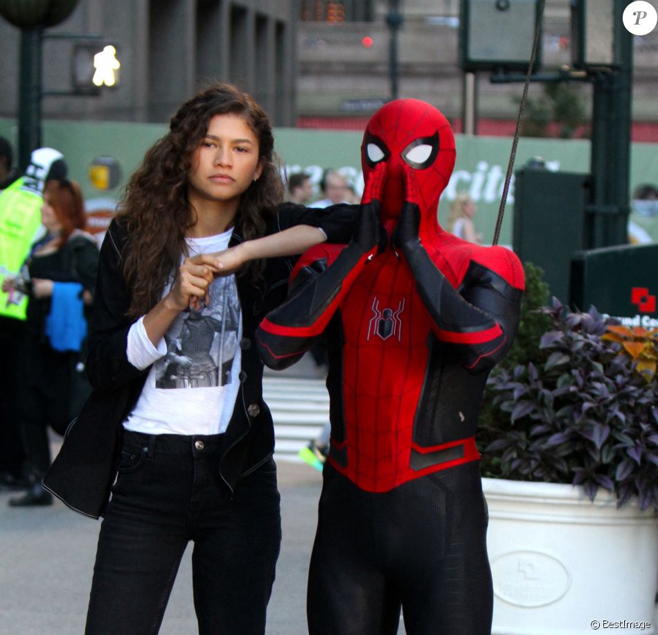 Tom Holland et Zendaya sur le tournage de Spider-Man: Far From Home à